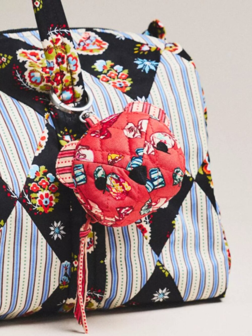 Vera Bradley x Anthropologie Classic Mini Bear Bag Charm